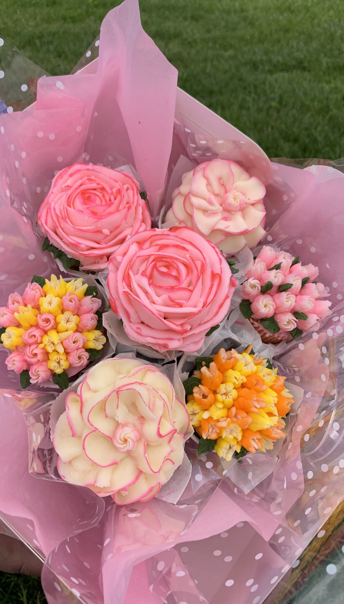 Cupcake bouquet-pink
