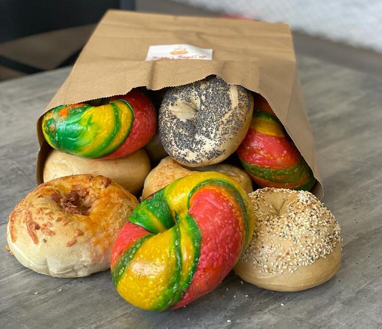 rainbow bagels