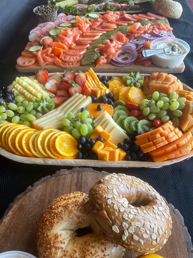 Bagel & Lox Platter & Fruit Board