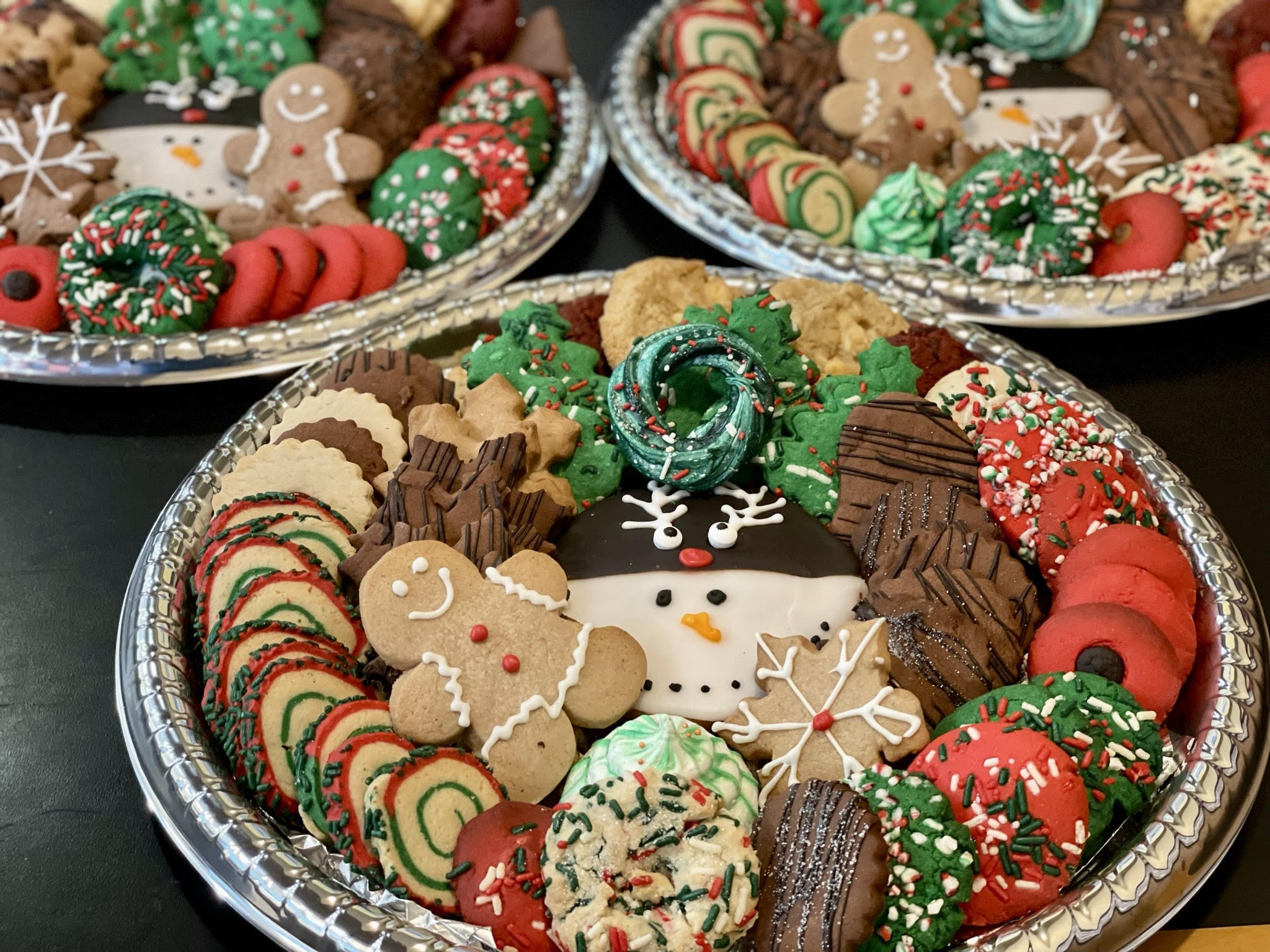 Christmas cookies platter