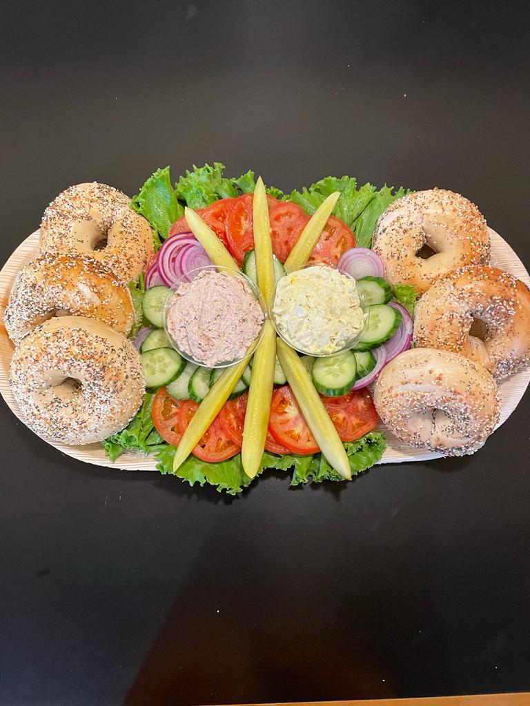 Tuna salad & White fish bagel platter