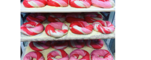Half- dozen valentine bagel