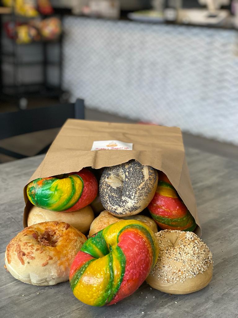 rainbow bagels