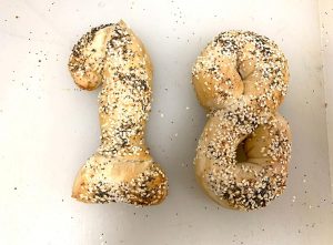 Birthday alpha bagel