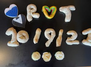 bridal shower bagels and cookies