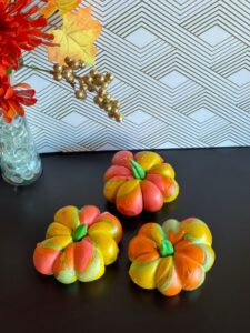 Colorful Pumpkin shaped bagels