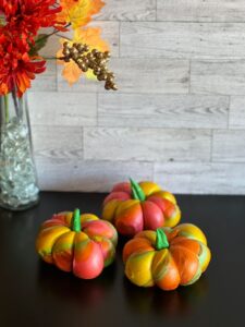 Colorful Pumpkin shaped bagels