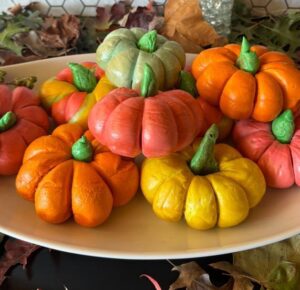 colorful pumpkin bagel