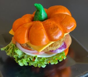 pumpkin bagel sandwich