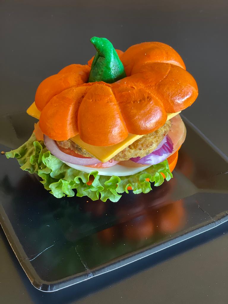 pumpkin bagel sandwich