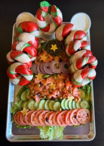 Christmas Bagel & Lox Board