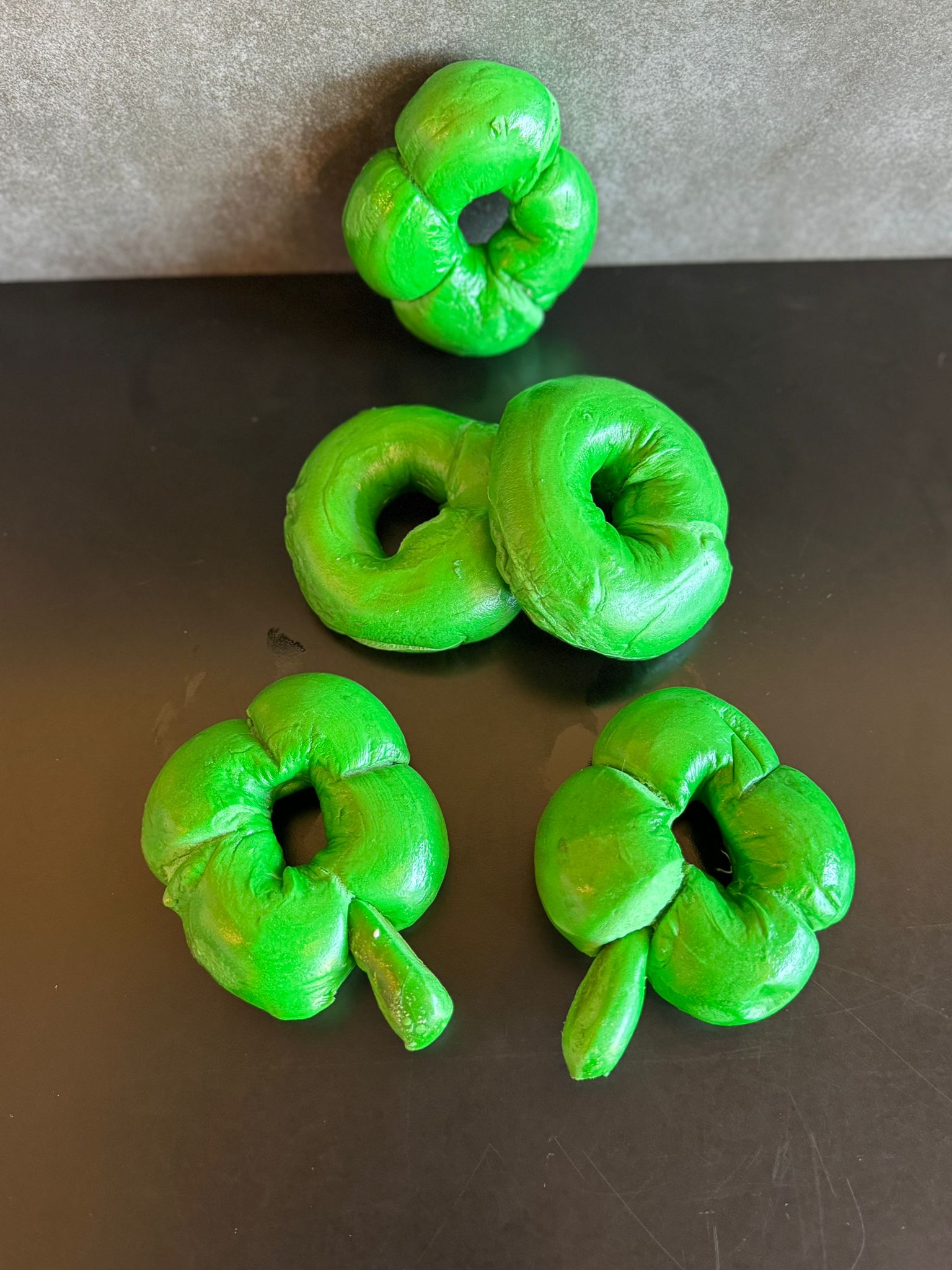 Clover shaped bagels